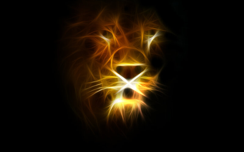 Lion Face — Black