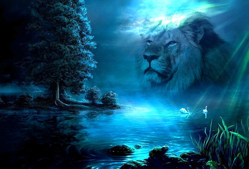 Lion Face in Sky