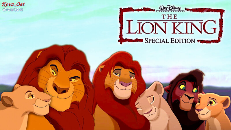 Lion Family Group — Red