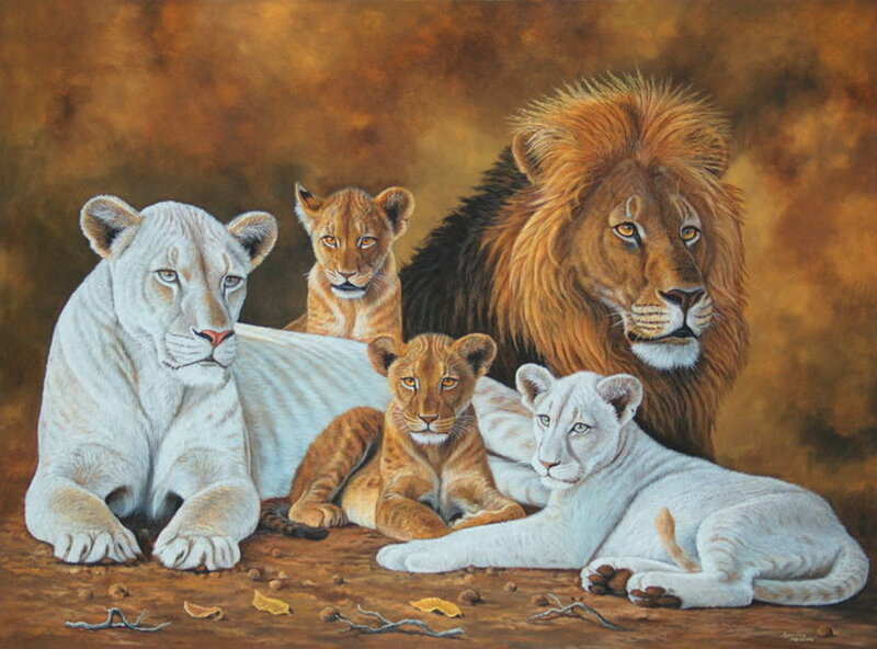 Lion Family Group