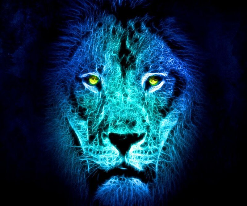 Lion Head — Blue