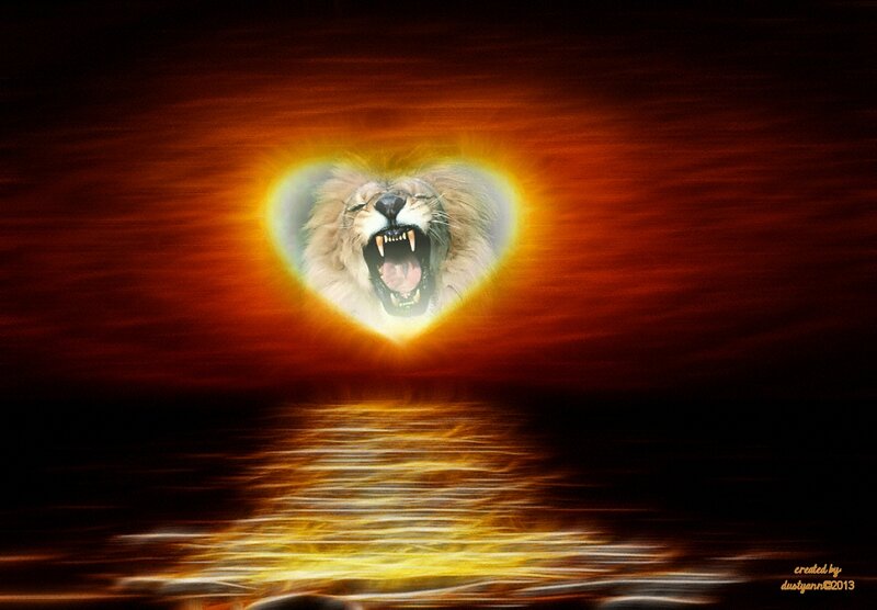 Lion Head in Heart