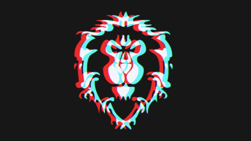 Lion Head Logo — Black, Dramatic, Digital Art