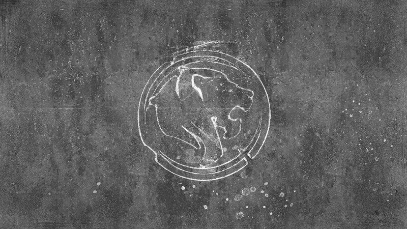Lion Head Logo — Black, Dramatic
