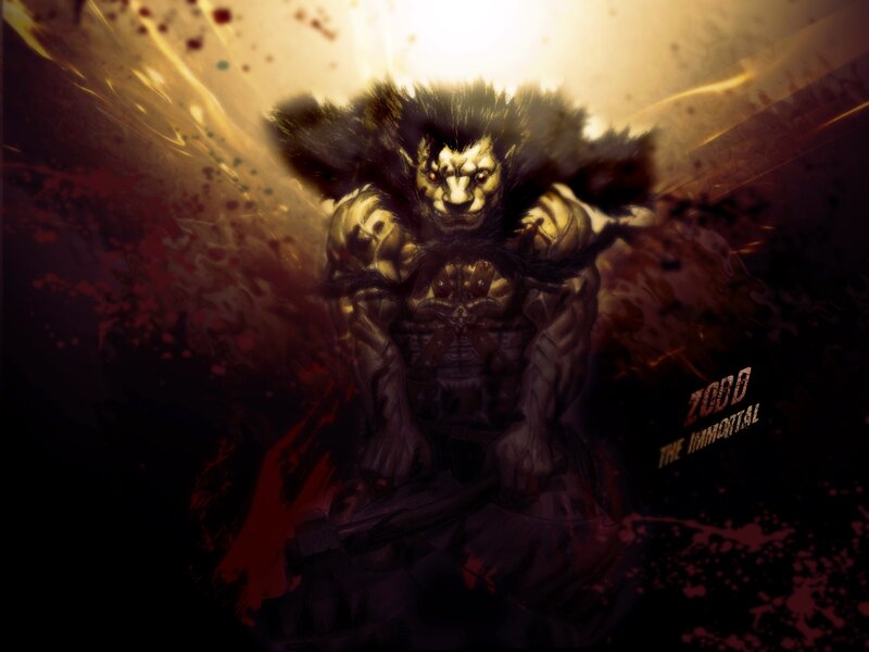 Lion-headed Warrior — Black, Dramatic