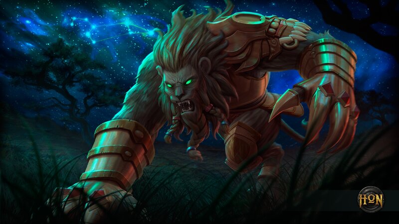 Lion-headed Warrior — Blue