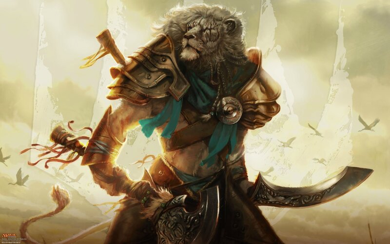 Lion-headed Warrior — Brown, Dramatic, Afternoon, Digital Art