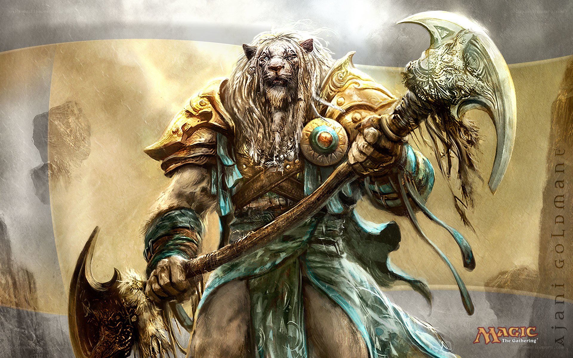 Lion-headed warrior with axe