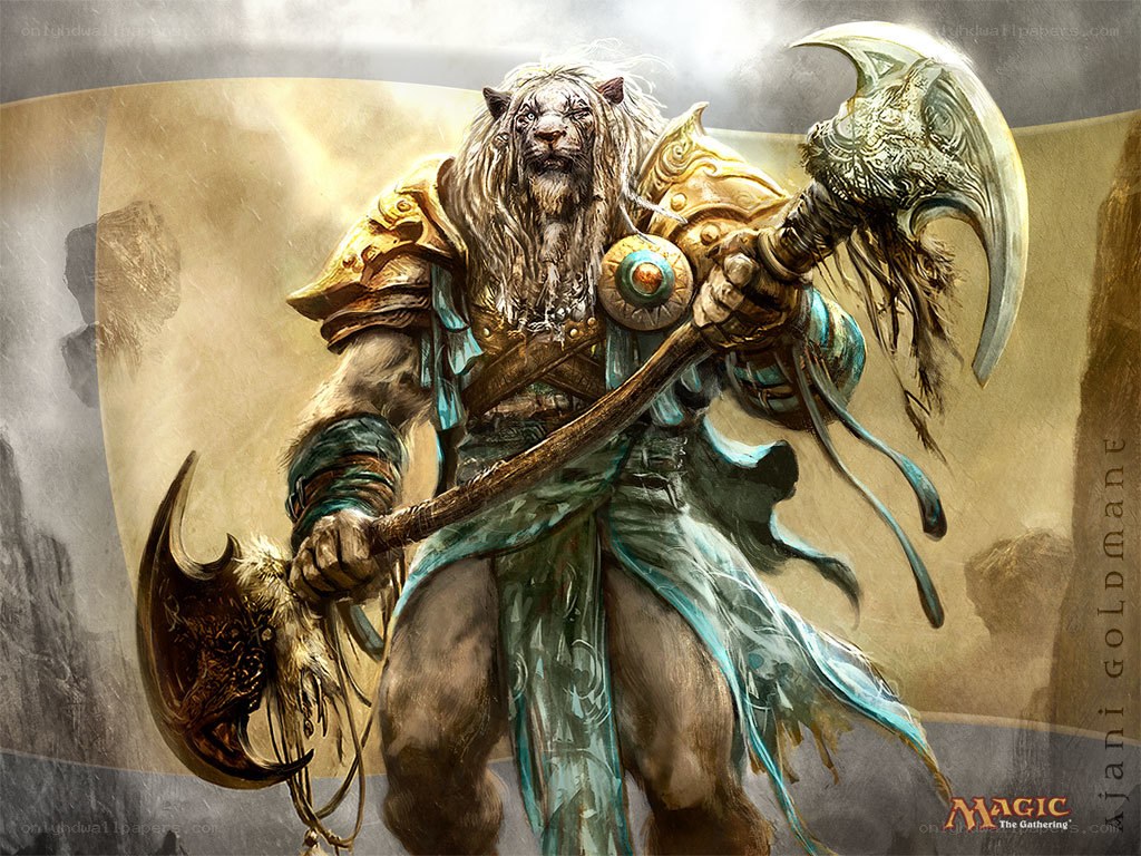 Lion-headed warrior with axe