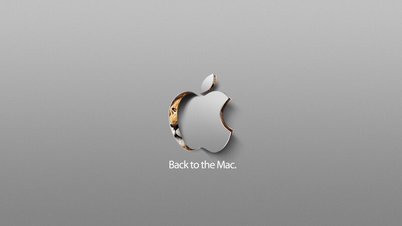 Lion in Apple Logo — Gray
