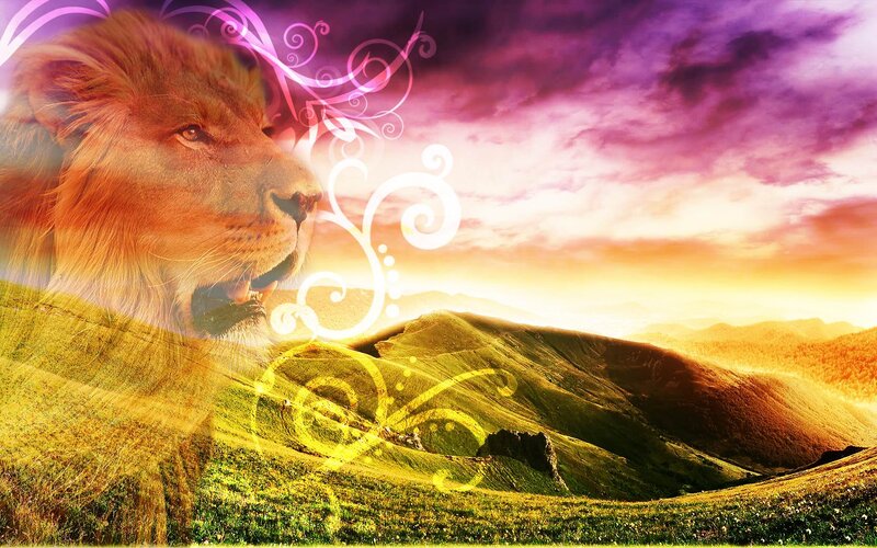 Lion in Landscape