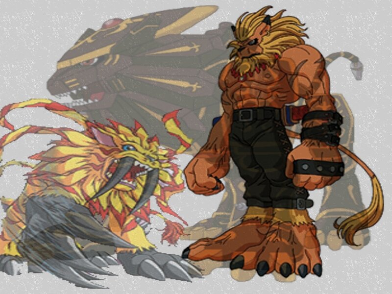 Lion-like Creature and Dragon