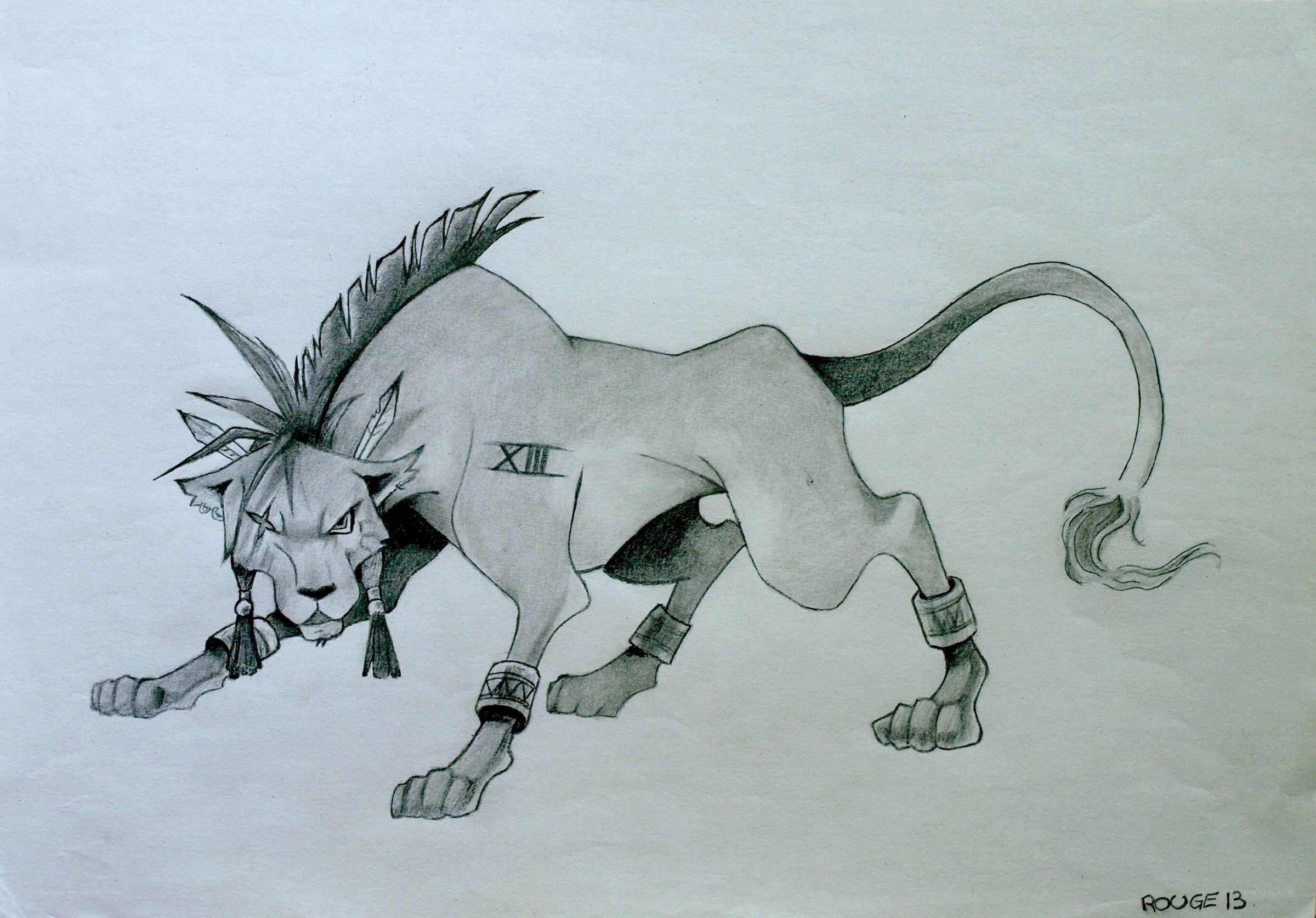 lion-like creature drawing