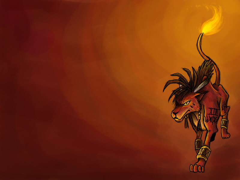 Lion-like Creature with Torch