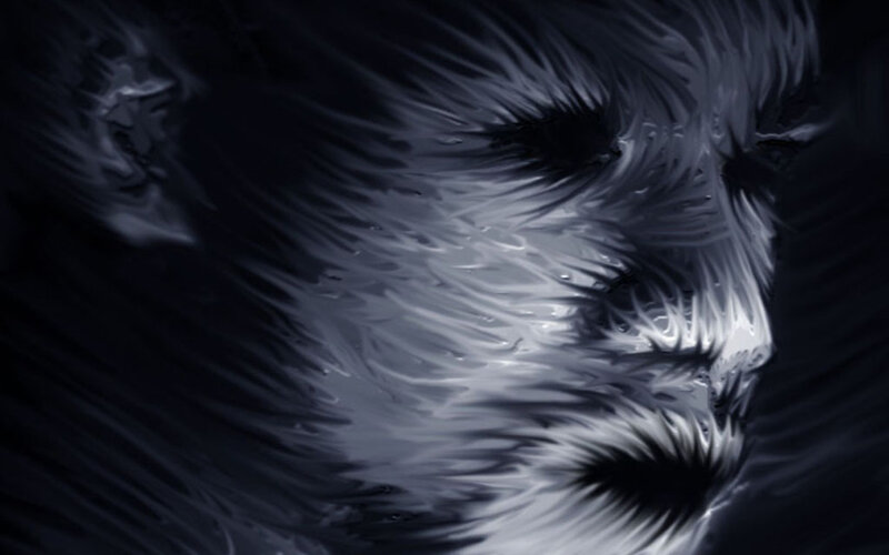Lion's Face in Motion