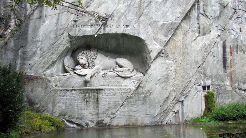 Lion sculpture in stone carving