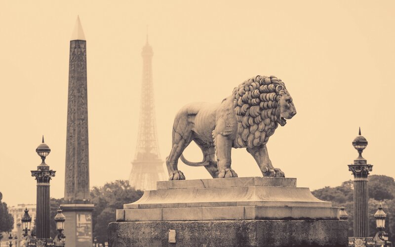 Lion Statue in Paris