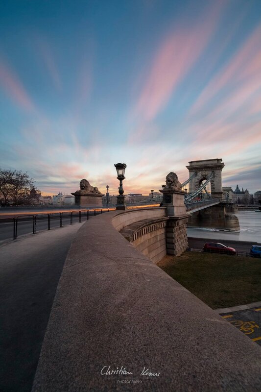 Lion Statues on Bridge
