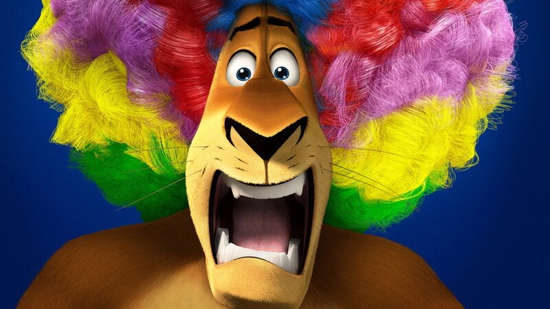 Lion with Colorful Wig — Blue