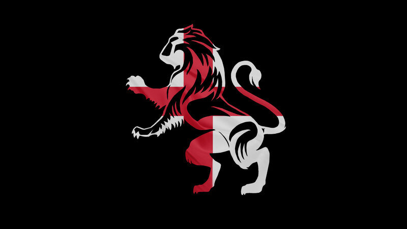 lion with flag design