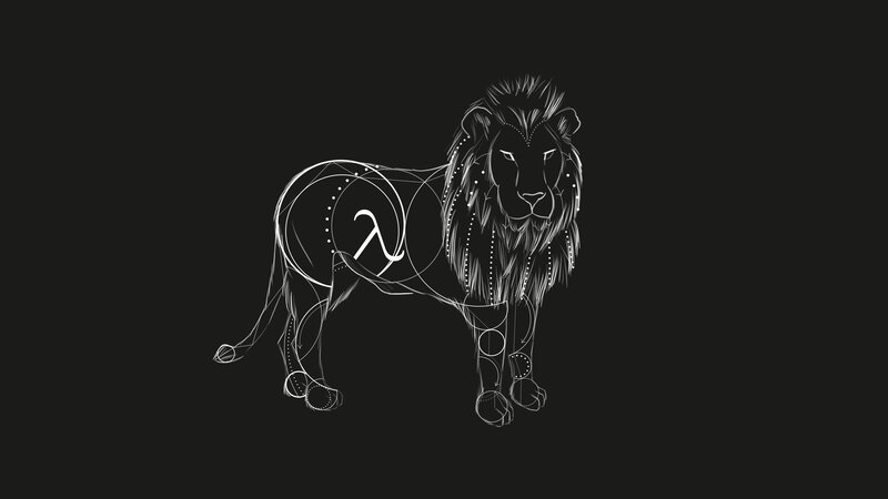Lion with Geometric Patterns