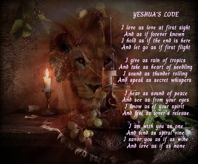 Lion with Grapes and Candle