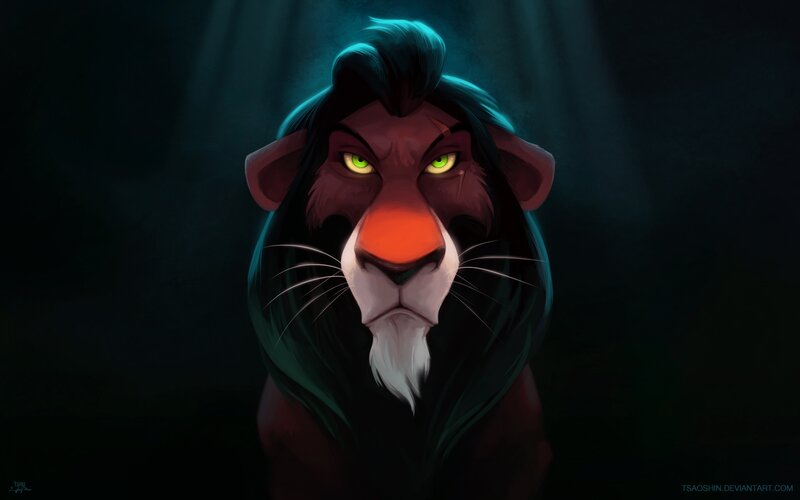 Lion with Green Eyes — Black, Dramatic, Night
