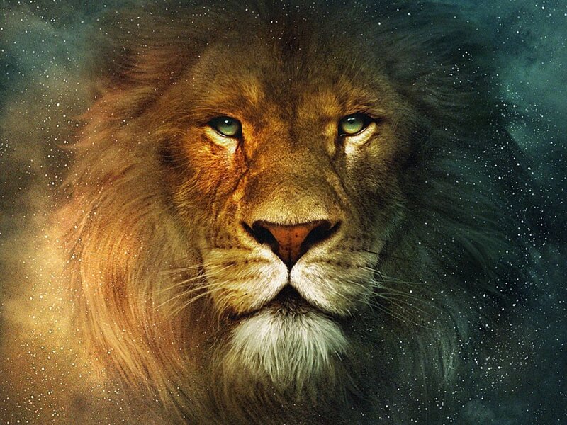 Lion with Green Eyes — Brown
