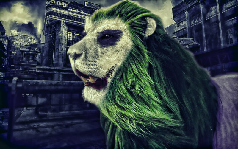 Lion with Green Mane