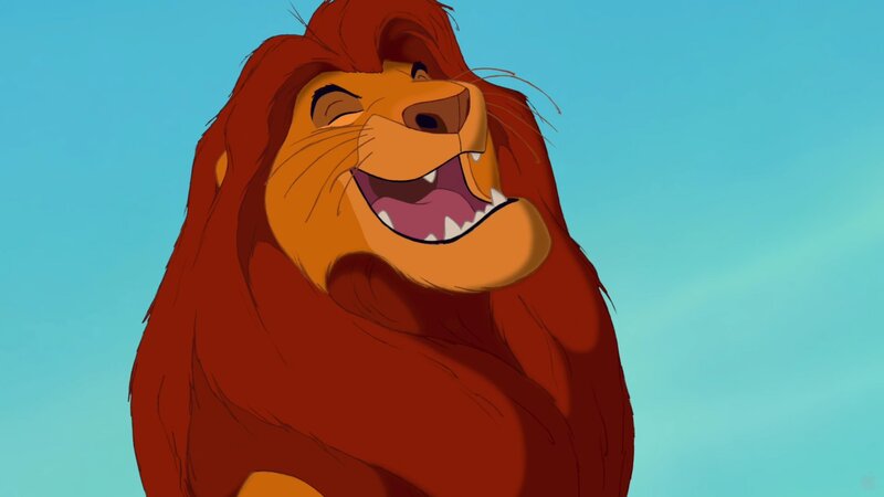 Lion with Open Mouth — Blue