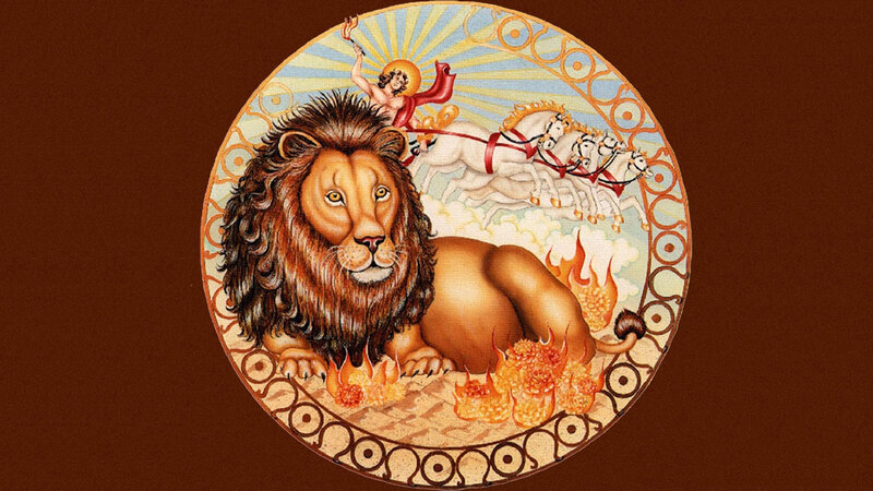 Lion with Sun Chariot