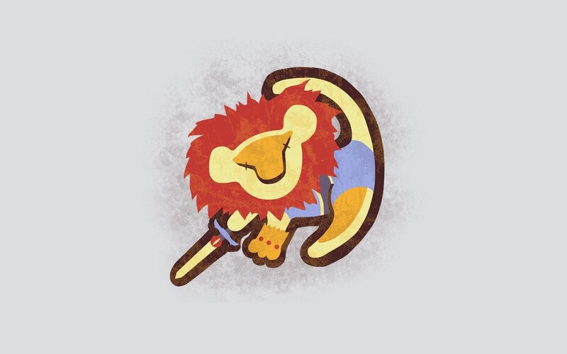 Lion with sword logo