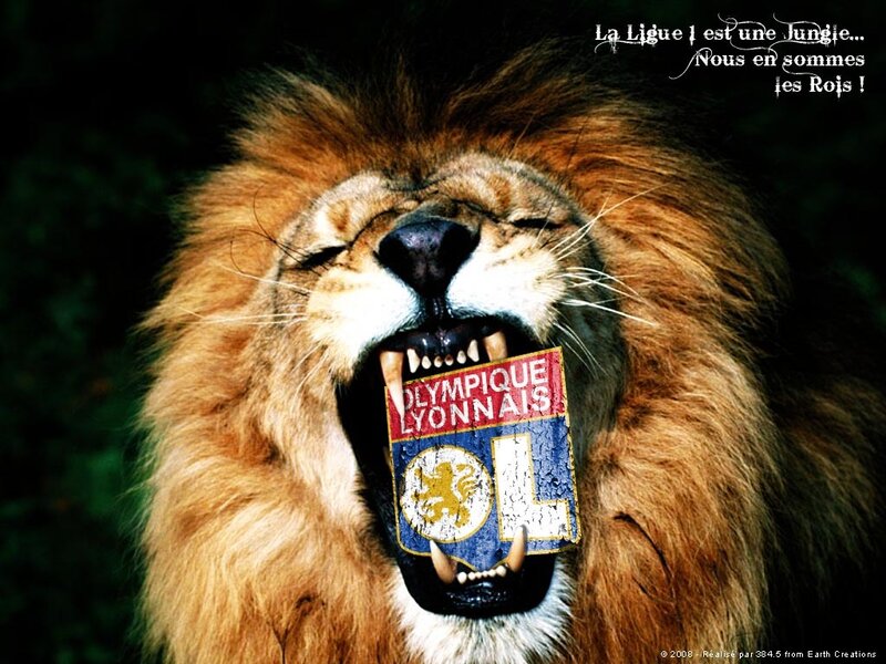 Lion with team crest