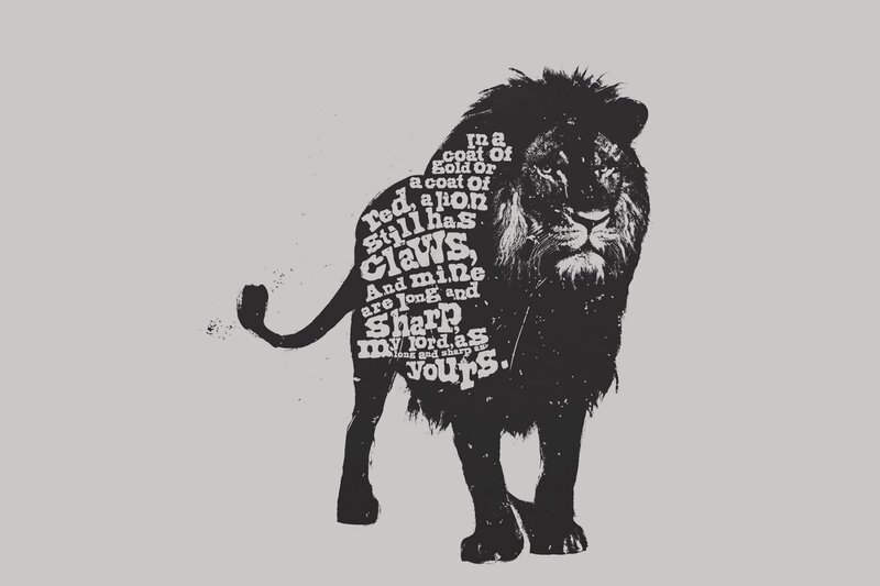 Lion with Text