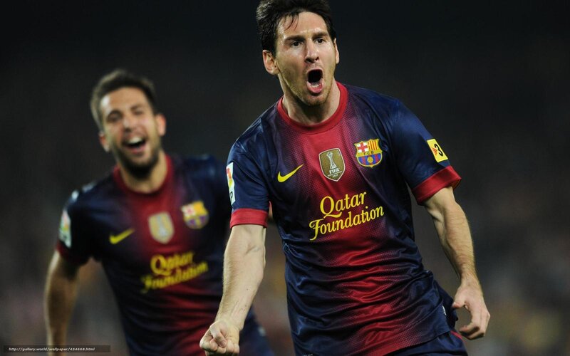 Lionel Messi celebrates goal