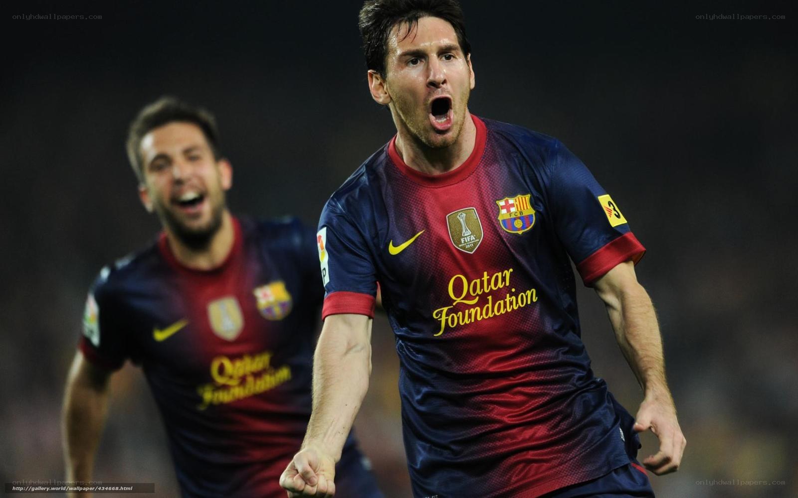 Lionel Messi celebrates goal