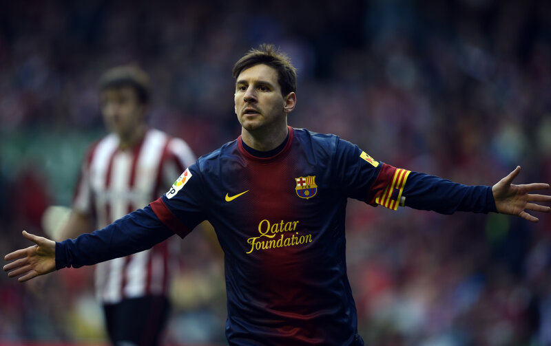 Lionel Messi celebrating