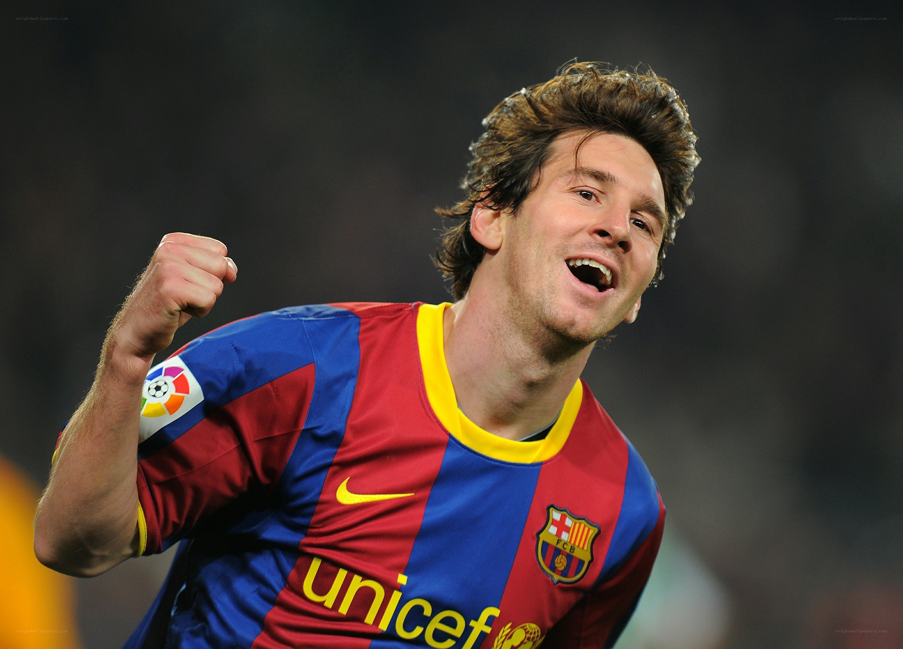 Lionel Messi celebrating