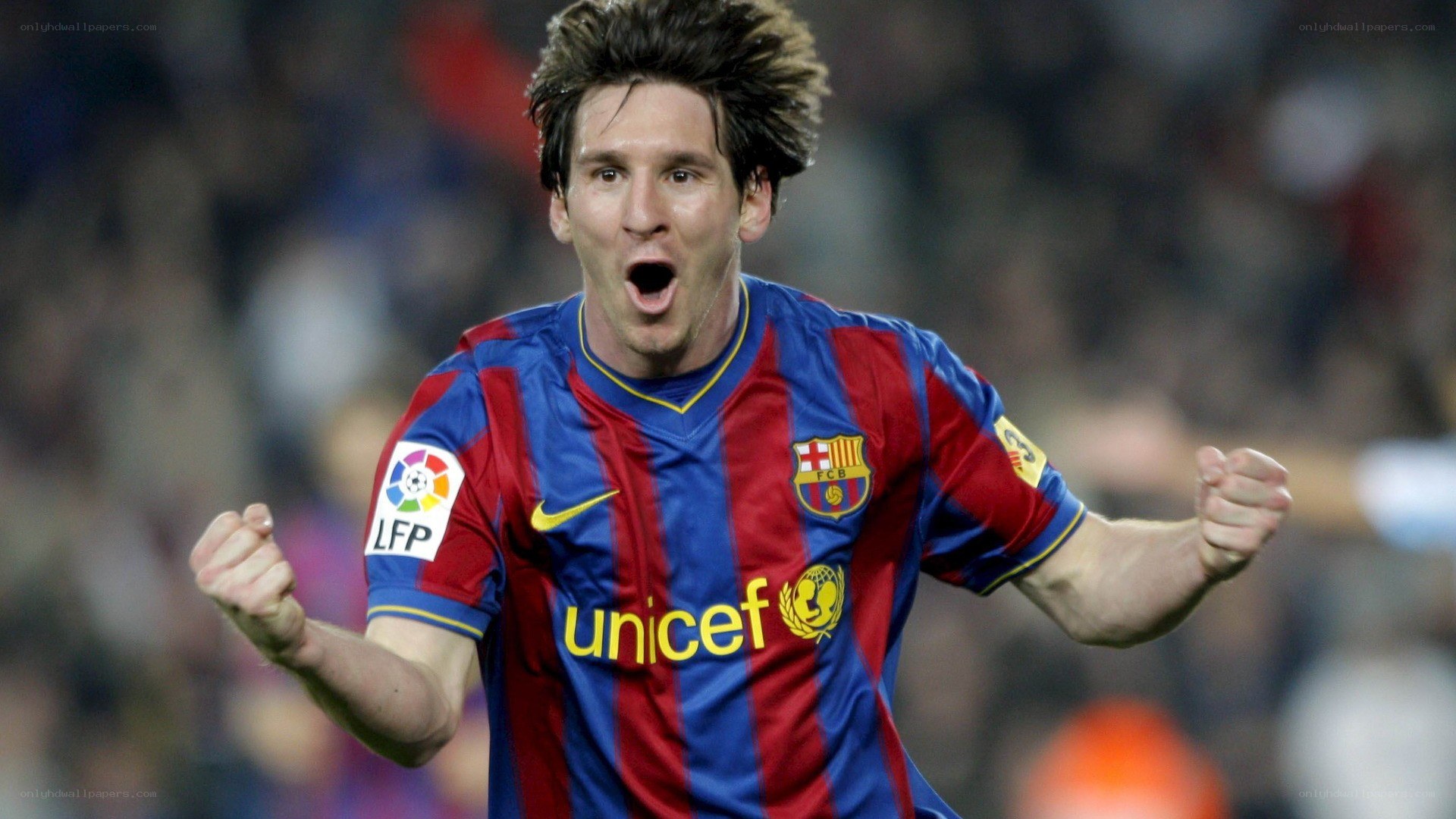 Lionel Messi celebrating