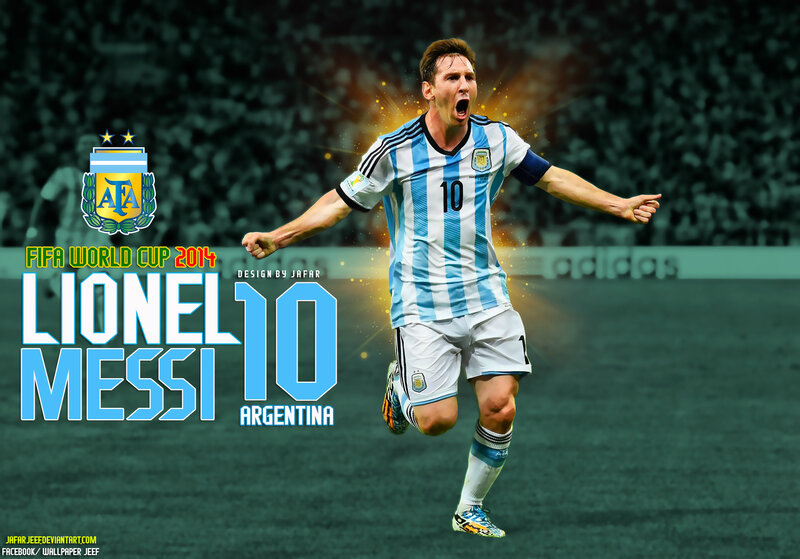 Lionel Messi Celebrating — Blue