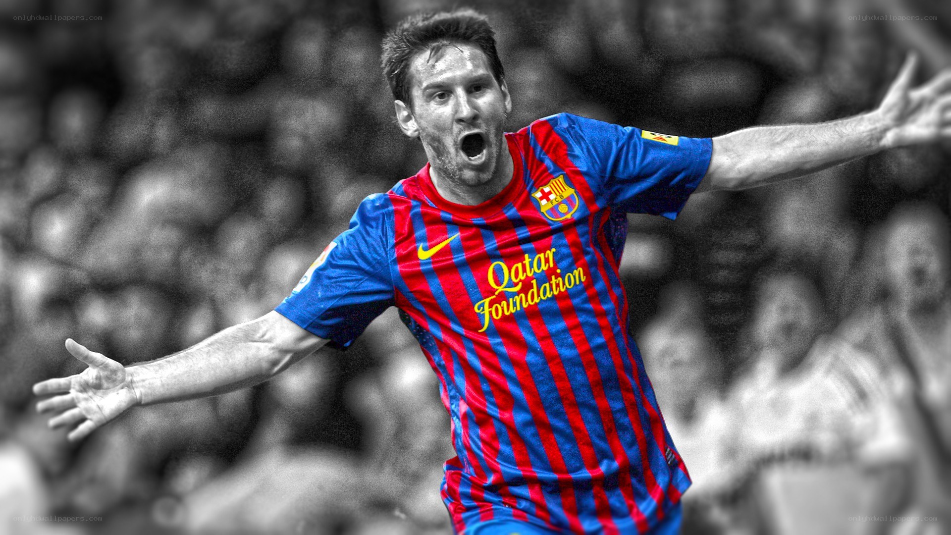 Lionel Messi celebrating goal
