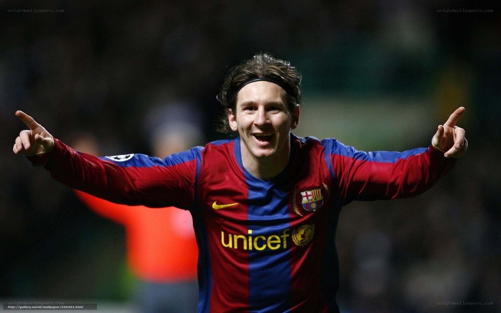 Lionel Messi celebrating goal