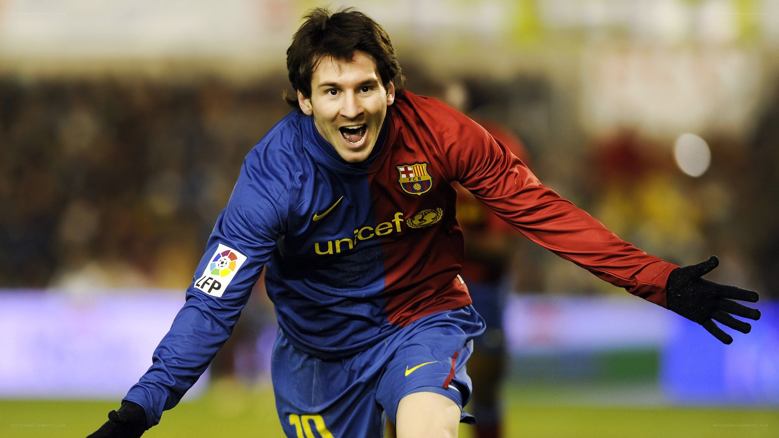 Lionel Messi celebrating goal
