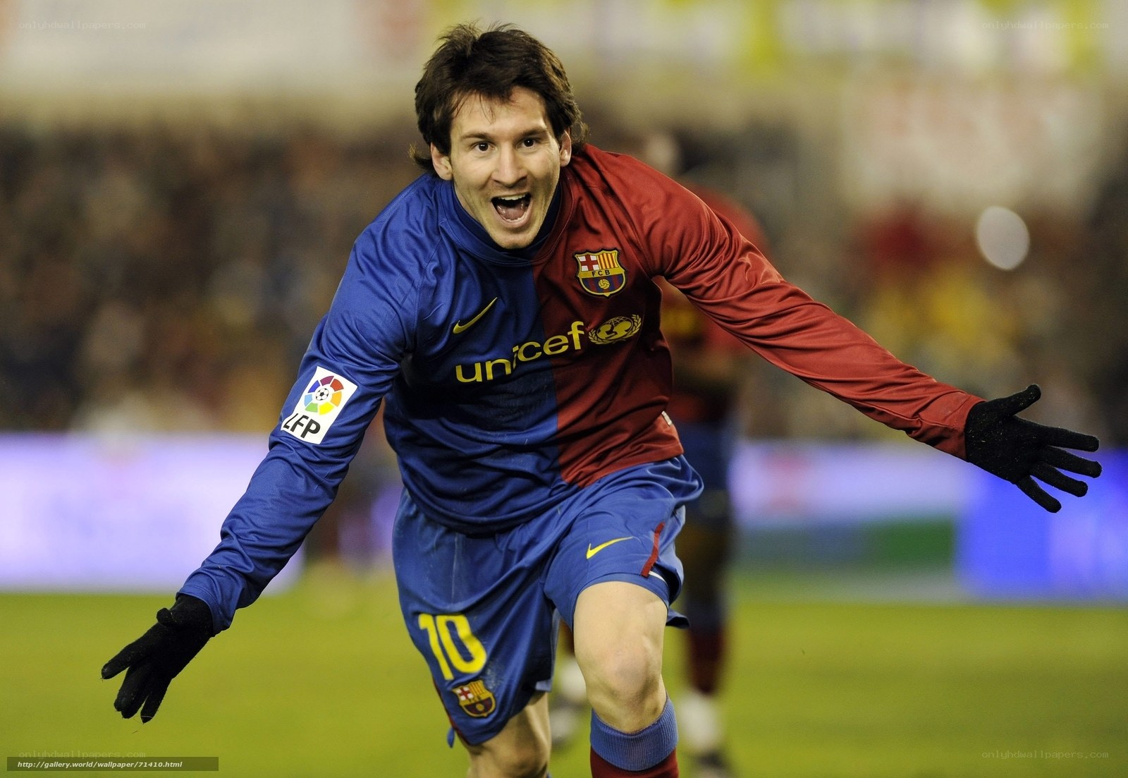 Lionel Messi celebrating goal