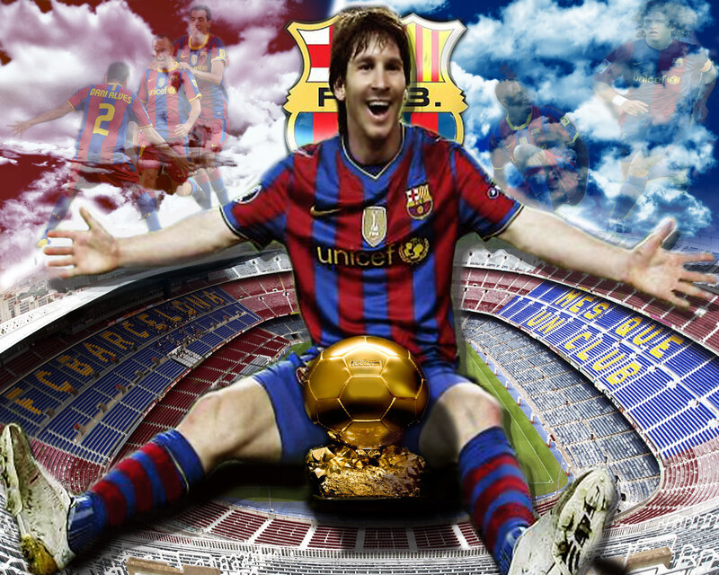 Lionel Messi Celebrating — Red