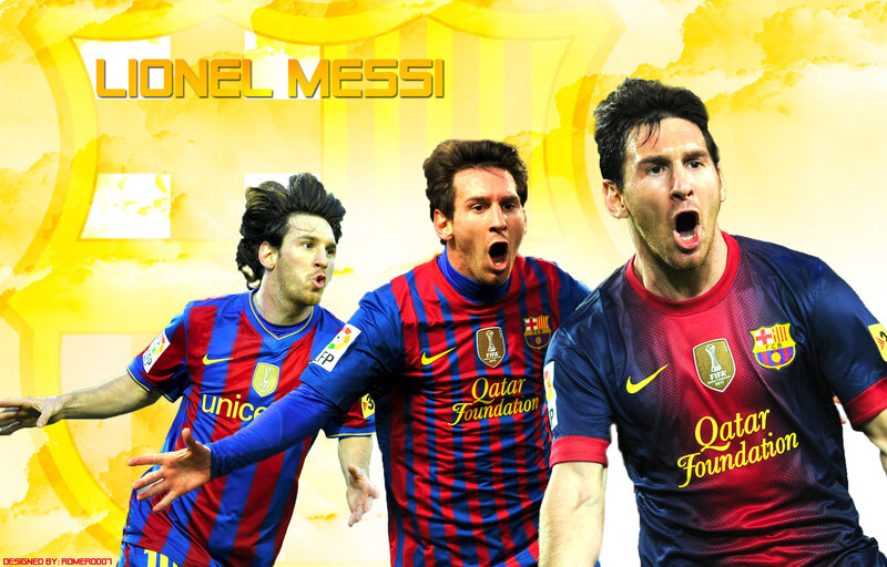 Lionel Messi Celebrating — Yellow