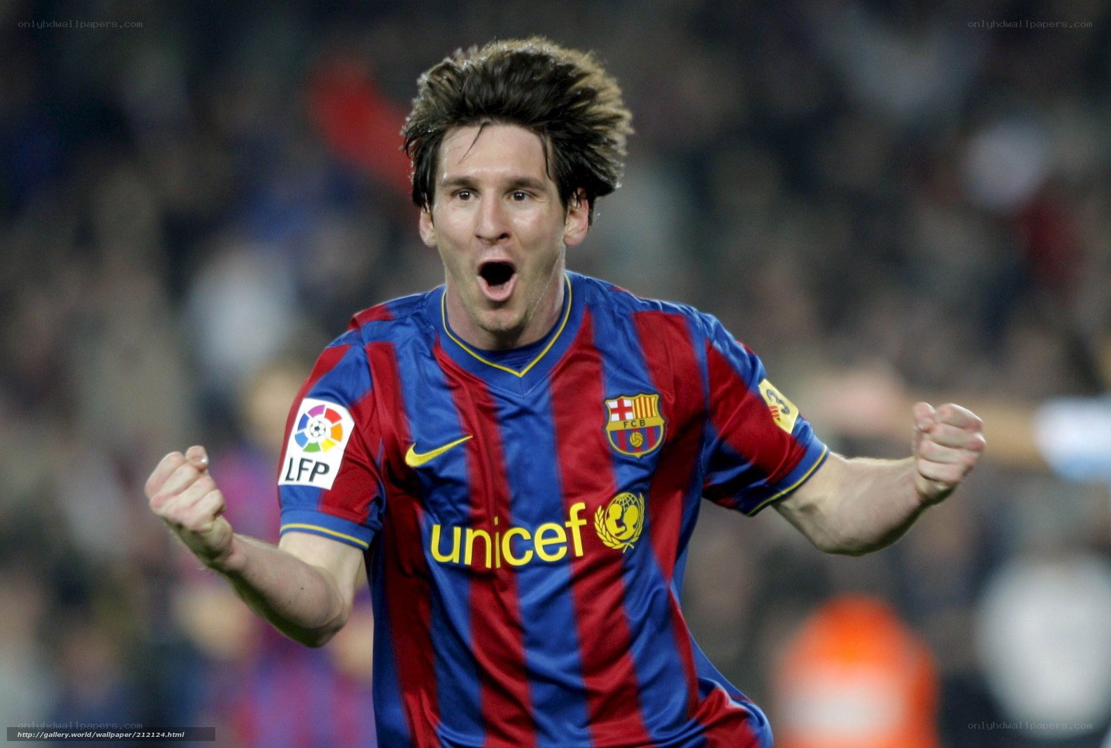 Lionel Messi celebrating