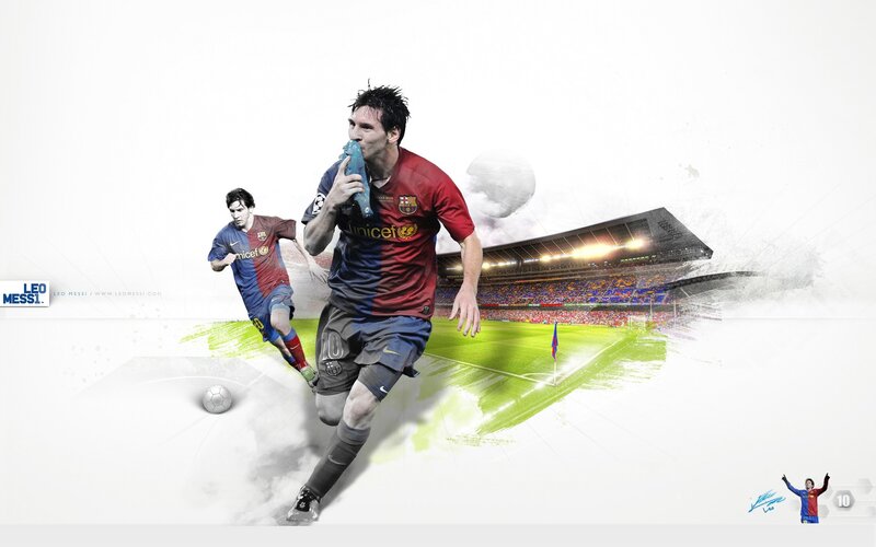 Lionel Messi football artwork