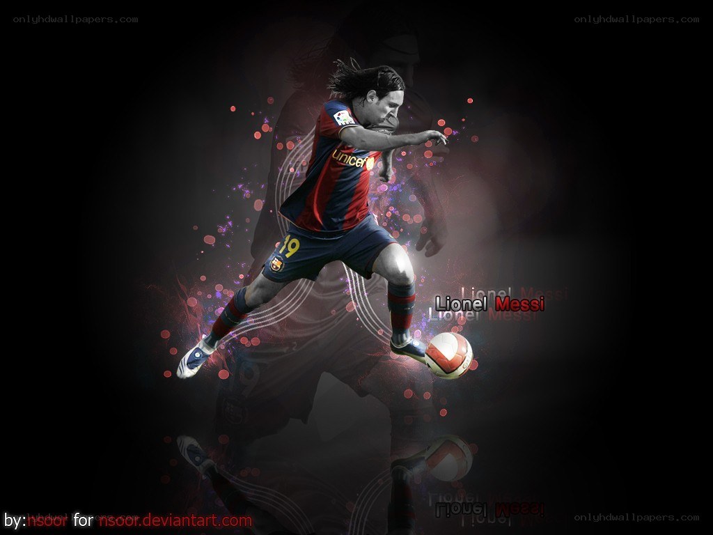 Lionel Messi in action