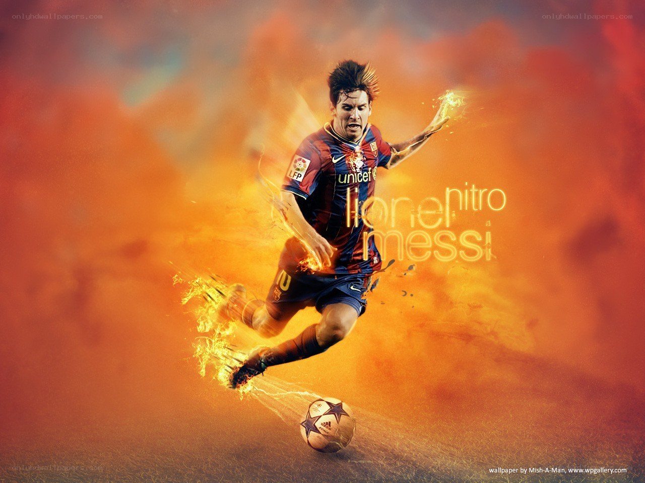 Lionel Messi in action